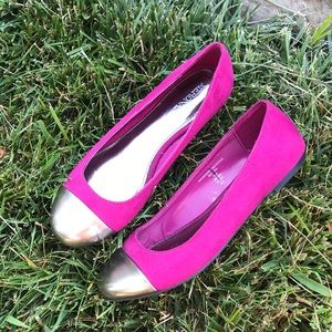 Two Tone Suede Flats